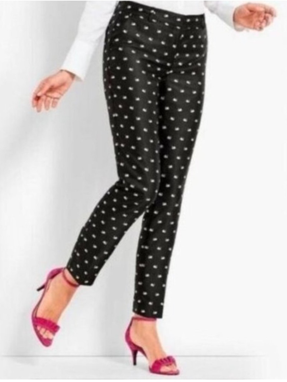 RSVP by Talbots Hampshire Swan Print Dress Pants Slacks